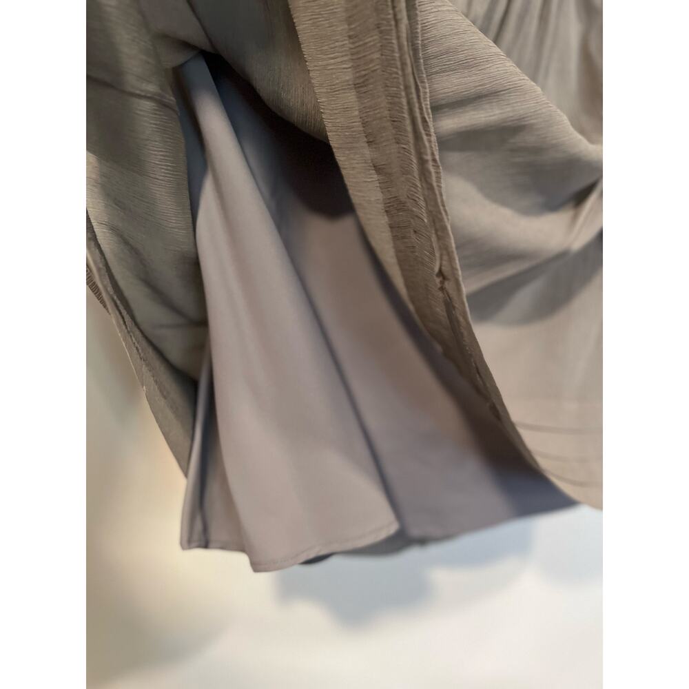 J. Crew Juliet Strapless Silk Chiffon Midi Dress Gray Small Bridesmaid Cocktail - Picture 5 of 8